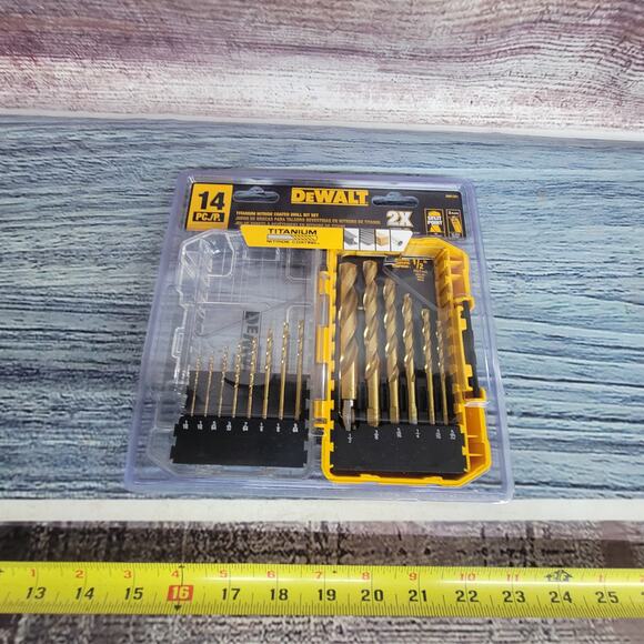 Dewalt DW1341 Titanium 14pc drill bit kit new sealed - Picture 1 of 6